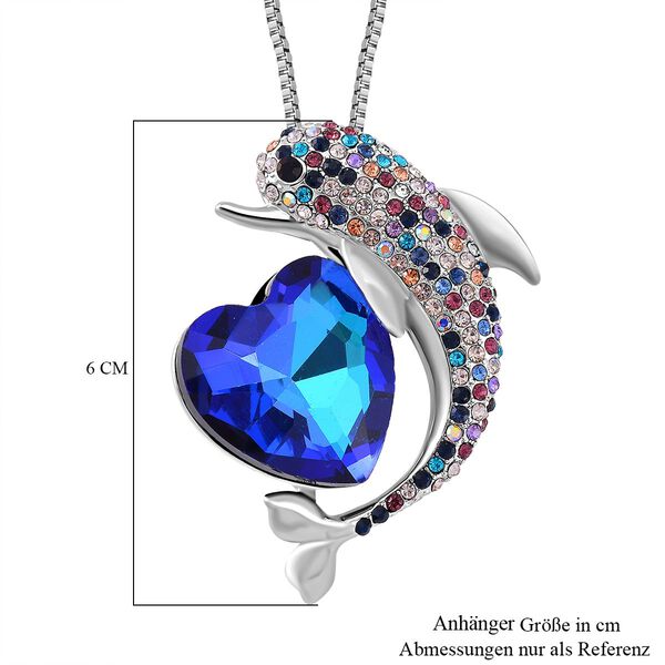 Blauer Magie Farbe Kristall Blauer Magie Farbe Kristall, Kunststoff Perle Anhänger mit Kette image number 6