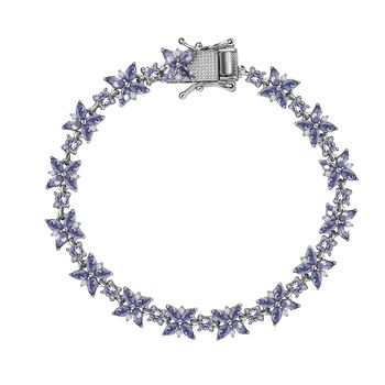 Tansanit und Zirkon Armband