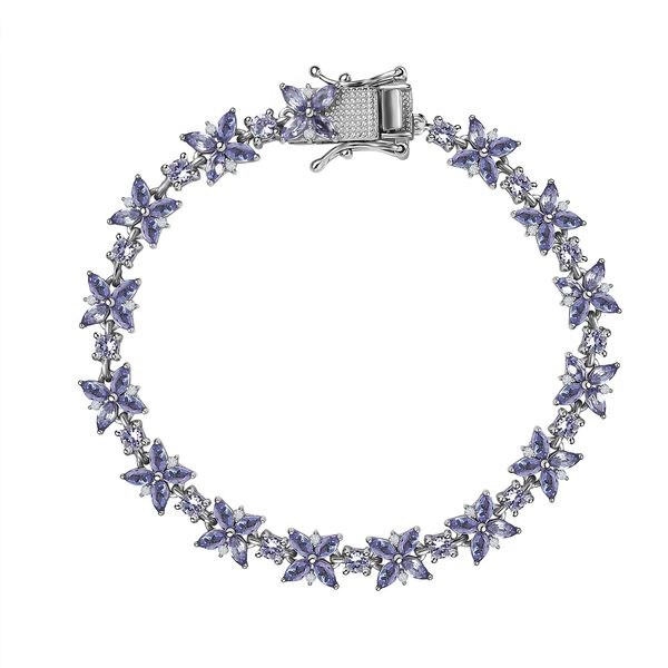 Tansanit und Zirkon Armband