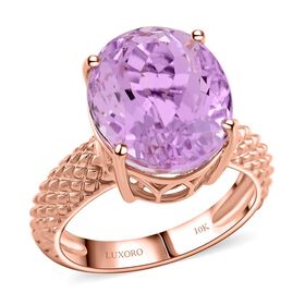 LUXORO zertifiziert und geprüft AAA Martha Rocha Kunzit Ring in 417 Roségold - 10,65 ct.