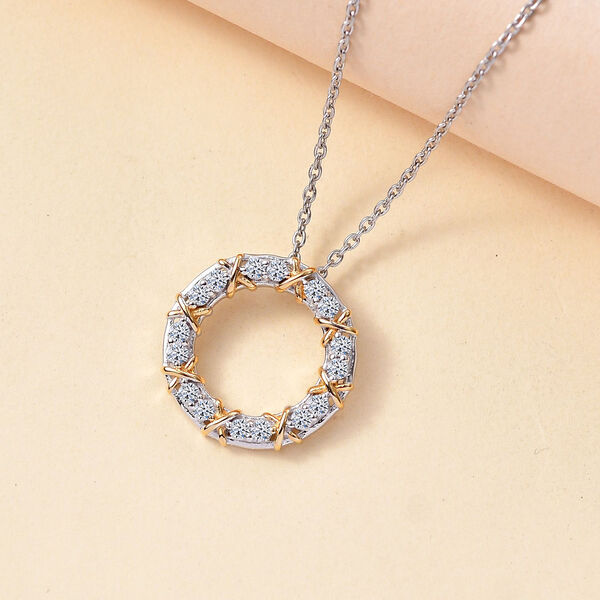 LUXURIANT SI Labor Diamant Anh&auml;nger mit 45cm Kette - 0,50 ct. image number 2