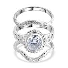 Royal Bali - D Joy Moissanit Ring 925 Silber (Gr&ouml;&szlig;e 21.00) ca. 2.78 ct