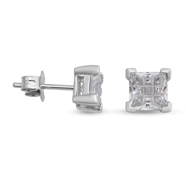 LUSTRO STELLA - Zirkonia Ohrstecker 925 Silber rhodiniert image number 3