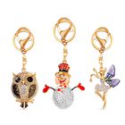 3 Stück Dekorativer Schlüsselanhänger mit Weihnachtsmotive, 22x10 cm, mehrfarbig