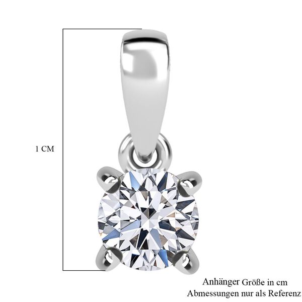 LUXURIANT SGL zertifizierter VS-EF Labor Diamant Anh&auml;nger in 950 Platin - 0,25 ct. image number 4