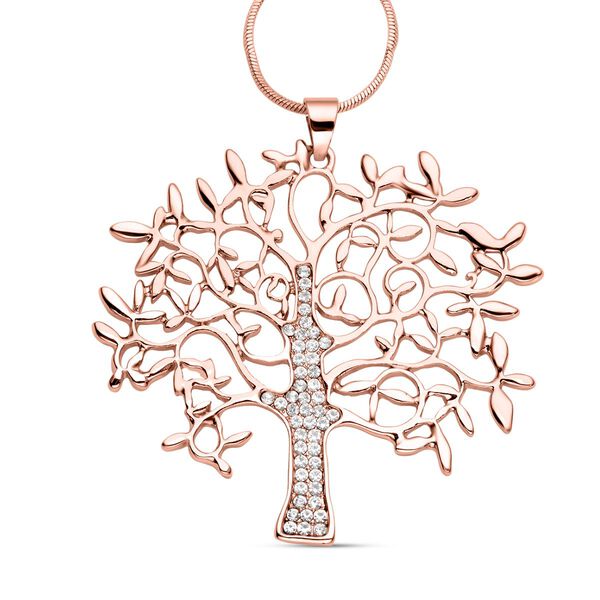 Wei&szlig;er Kristall-Anh&auml;nger mit Kette - 1,50 ct.