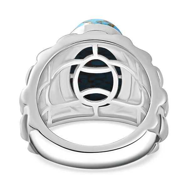 Blaues Türkis Ring Messing (Größe 17.00) ca. 5,54 ct image number 6