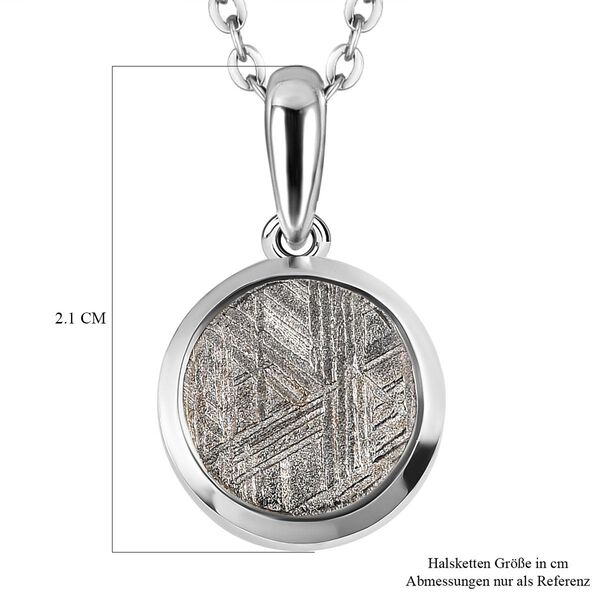 Meteorit-Anhänger mit Kette, 925 Silber platiniert ca. 7.27 ct image number 7