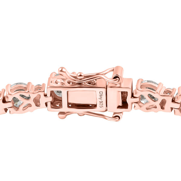 D&rsquo;Joy Moissanit Armband, 925 Silber 750 Ros&eacute;gold Vermeil image number 4