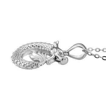 Drachen Anh&auml;nger mit 45cm Kette in 950 Platin