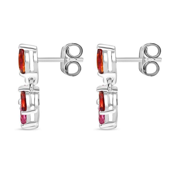 Rote und Lotus Granat-Ohrringe - 1,38 ct. image number 5