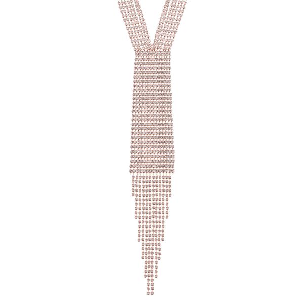 Designer inspirierte Kristall-Halskette, ca. 45 cm image number 3