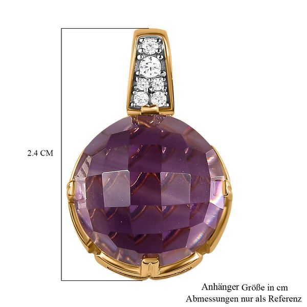 AA afrikanischer Amethyst und Zirkon-Anh&auml;nger - 11,09 ct. image number 5