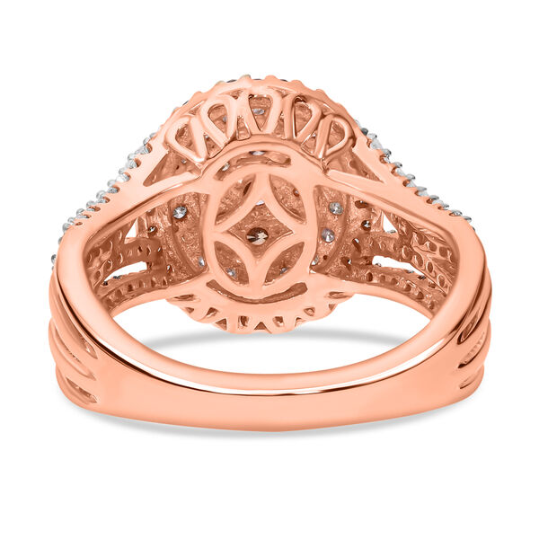 Natürlicher Champagner und weißer Diamant-Ring - 1,04 ct. image number 4