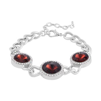 Glas, Wei&szlig;er Kristall Armband ca. 19 cm+ 5 cm Extender