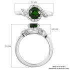 Natürlicher Chromdiopsid und Zirkon Ring 925 Silber platiniert  ca. 1,21 ct image number 6