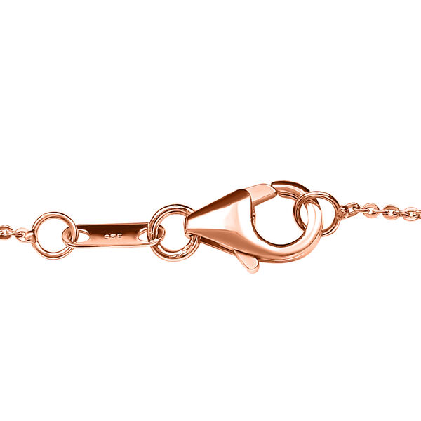 Morganit und wei&szlig;e Zirkon-Halskette, ca. 45 cm, 925 Silber Ros&eacute;gold Vermeil ca. 1,52 ct image number 5