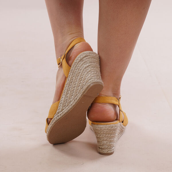 LA MAREY: Espadrilles mit Keilabsatz, Gelb  image number 1