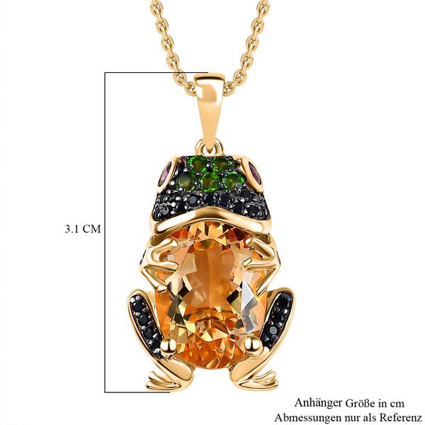 GP Trionfo Kollektion- Citrin, afrikanischer Rubin und Multi-Edelstein-Anh&auml;nger mit 45cm Kette image number 7