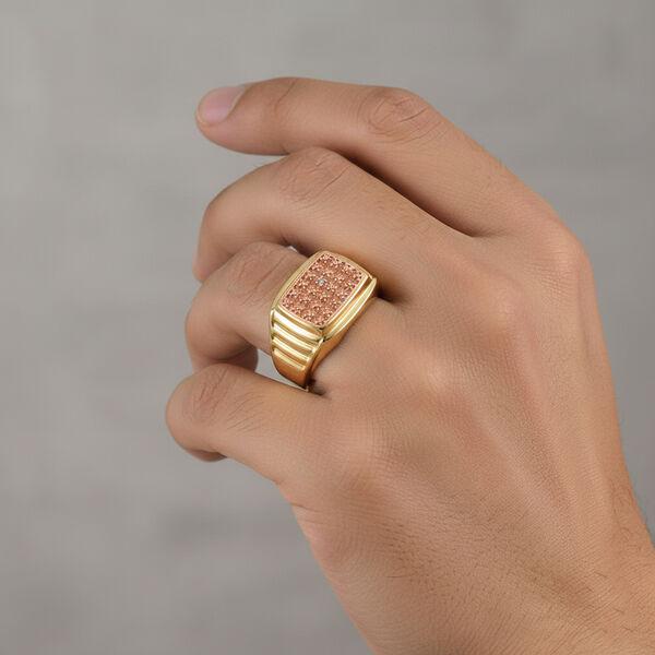 EVER TRUE Nat&uuml;rlicher Champagner Diamant Ring Nickelfreies Messing (Gr&ouml;&szlig;e 20.00) image number 2