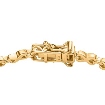 Sternrubin Armband, ca. 20 cm 925 Silber vergoldet ca. 10.82 ct