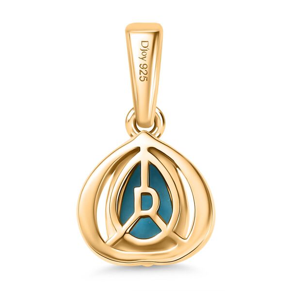 D'Joy AA Sleeping Beauty Türkis Anhänger 925 Silber 750 Gelb Vergoldet ca. 0.83 ct image number 5