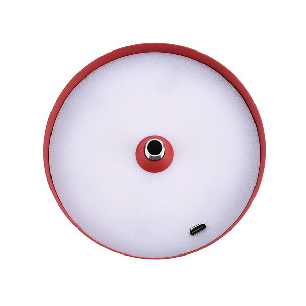 Wiederaufladbare, dimmbare Metall-Tischlampe, 11x38cm, Rot image number 6