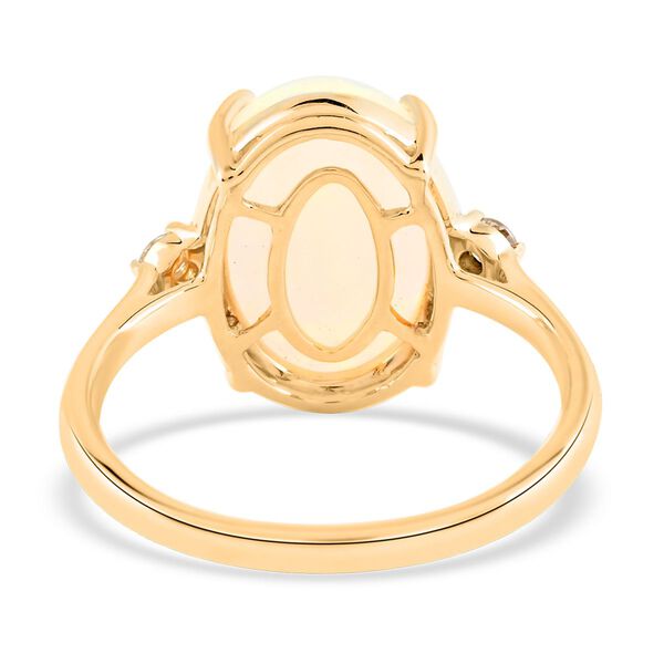 LUXORO AAA Natürlicher. äthiopischer Welo Opal und Diamant Ring in 585 Gold - 3,60 ct. image number 4