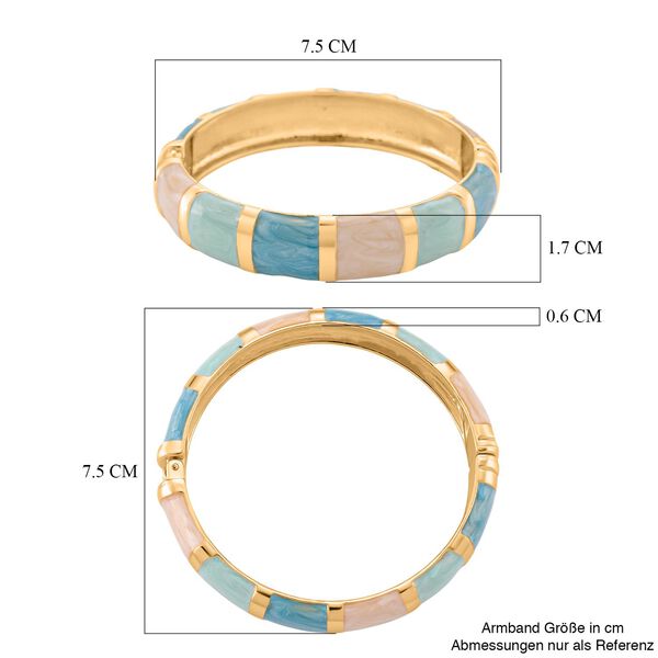 Emaillierter Armreif, Legierung, goldfarbener Beschichtung, ca. 18 cm image number 6