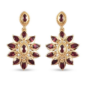 Anthill Granat-Ohrringe, 925 Silber vergoldet ca. 2,26 ct