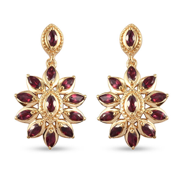 Anthill Granat Ohrh&auml;nger 925 Silber vergoldet ca. 2,26 ct&nbsp;