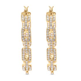 Weiße Kristall-Ohrringe in Goldton - 12 ct.