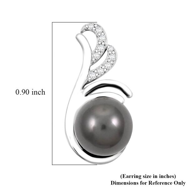 ILIANA zertifiziert und gepr&uuml;ft AAA Tahiti Perle und Diamant (SI) Ohrringe in 750 Wei&szlig;gold image number 4