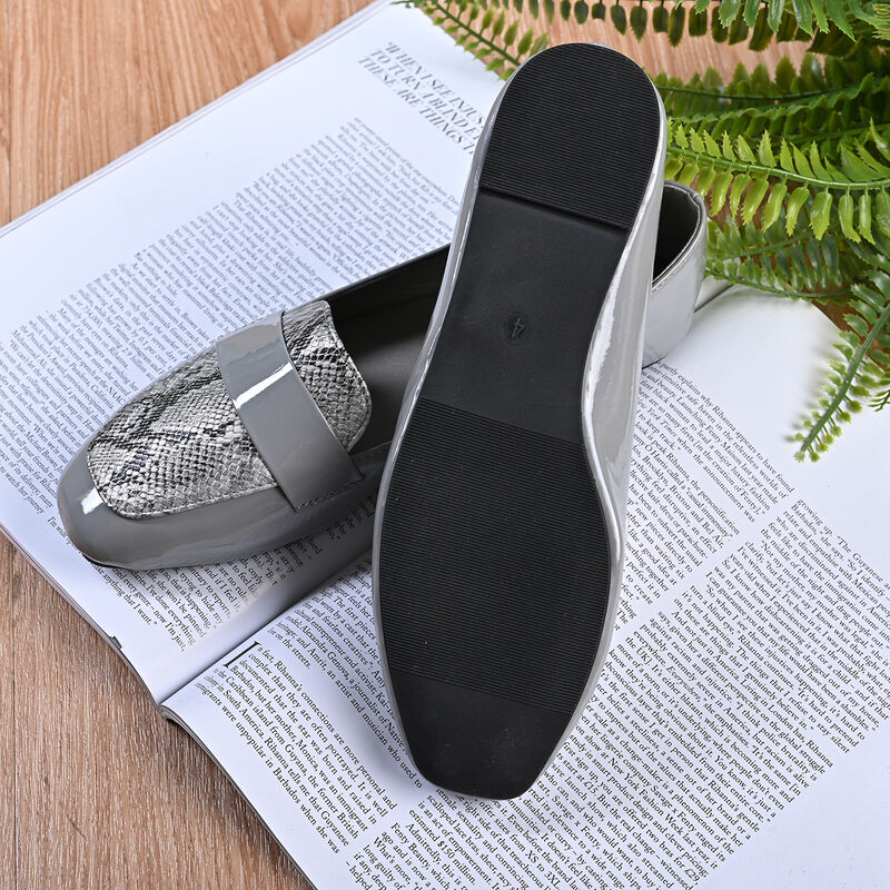 LA MAREY Damen Mokassins, Schlangenmuster, Grau | SHOPLC 