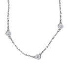LUXURIANT DIMAOND -Lab Grown Diamant SI-GH Armband, ca. 18 cm + 5 cm Extender, 925 Silber platiniert ca. 0.25 ct