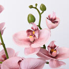 THE 5TH SEASON: Rosafarbene Schmetterlingsorchideen mit Vase, Kunstblumen, Größe: 28x15x43 cm image number 1
