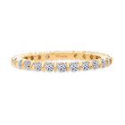 Lab Grown Diamant SI-GH Ring 925 Silber 750 Gelbgold Vermeil (Größe 18.00) ca. 1,00 ct