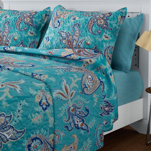 Serenity Night: 3er-Set, Quilt und 2 Kissenbezüge, Hellblau image number 3