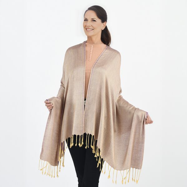 Doppelgewebter Schal, Gold image number 2