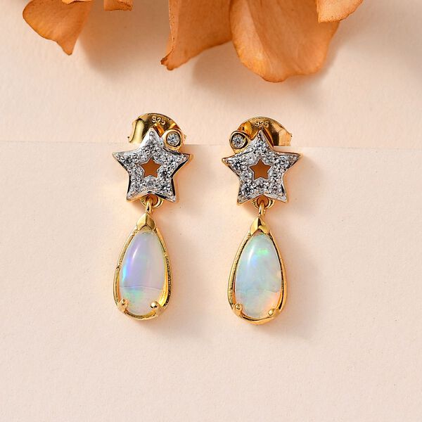 AA Nat&uuml;rlicher, &auml;thiopischer Welo Opal Ohrringe, ca. 1,65 ct. image number 3