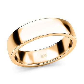 Klassischer Komfort-Bandring, Gelbgold Vermeil