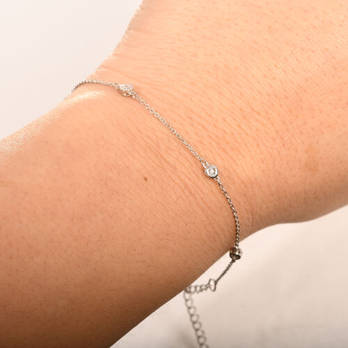 LUXURIANT DIAMOND- SI-GH Labor Diamant Armband, 18cm, 925 Silber platiniert - 0,25 ct. image number 2
