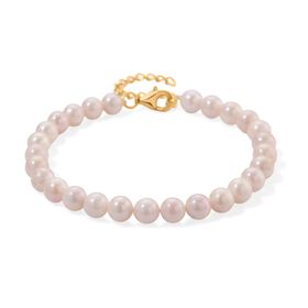 D'Joy Japanisches Akoya Perle 17+5cm Armband, 925 Silber vergoldet