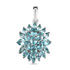 Paraiba-Apatit Anhänger, 925 Silber platiniert ca. 2.79 ct