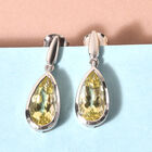 Ouro Verde-Quarz Ohrringe, 925 Silber platiniert ca. 3,50 ct image number 1