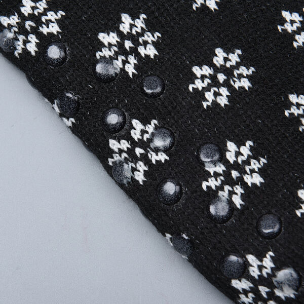 1 Paar rutschfeste Haus Socken mit Jojoba Infusion und Sherpa Futter, Weihnachtsmotiv, Einheitsgr&ouml;&szlig;e 24x23x12 cm, schwarz image number 3