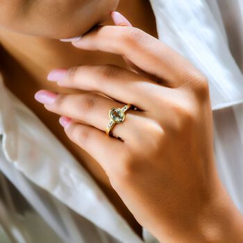 AAA Turkizit und Zirkon-Ring - 1,67 ct.