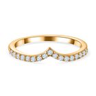 EF Moissanit Ringe 925 Silber Gelbgold Vermeil (Größe 16.00) ca. 0,23 ct