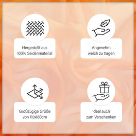 LA MAREY Ombre Chiffon Seiden Schal, Gelb