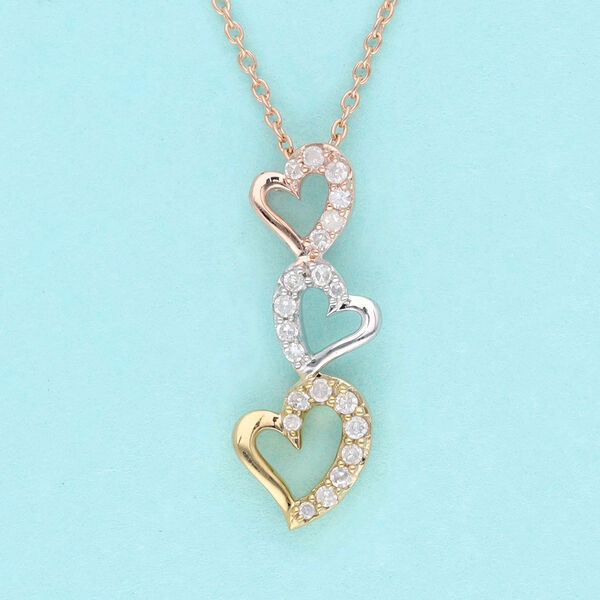 Diamant-Anh&auml;nger mit Kette, 50 cm - 0,15 ct. image number 2